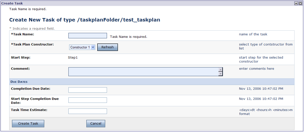 Create Task Instance