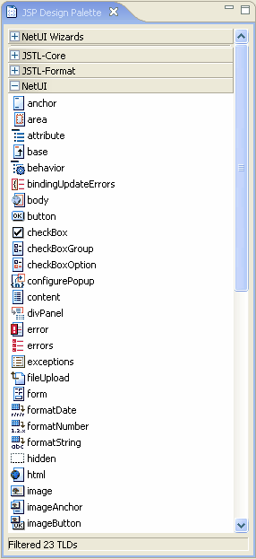 JSP Design Palette