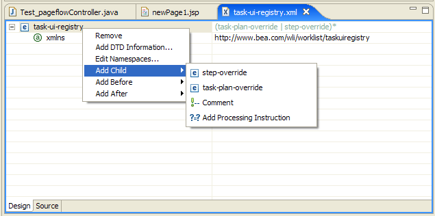 Adding Child Override Element