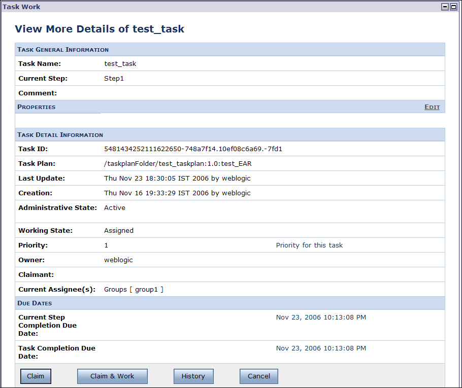 Viewing Task Details