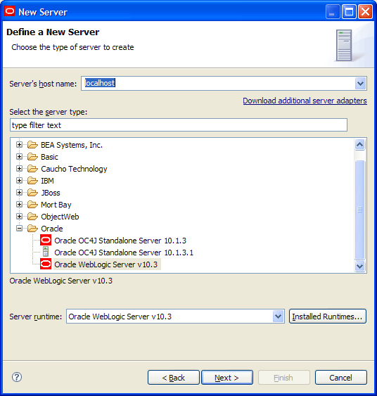 Define a New Server