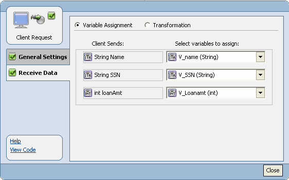 Assigning Variables to Parameters 