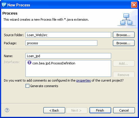Defining a New Process