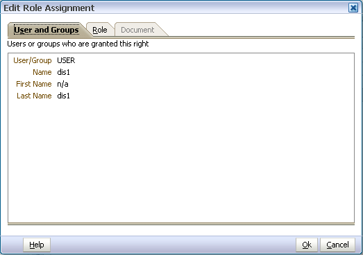 Edit Role Assignment dialog