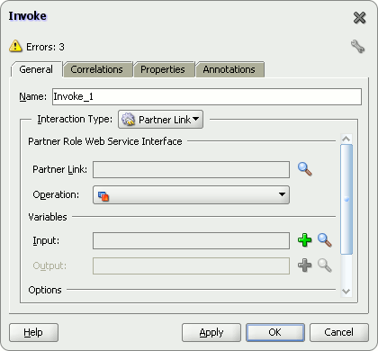 Invoke dialog for an invoke activity