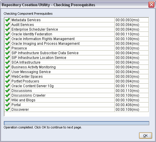 checking prerequisites for component selection