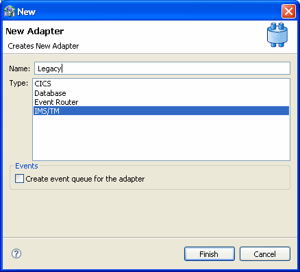 Adding an IMS/TM type adapter