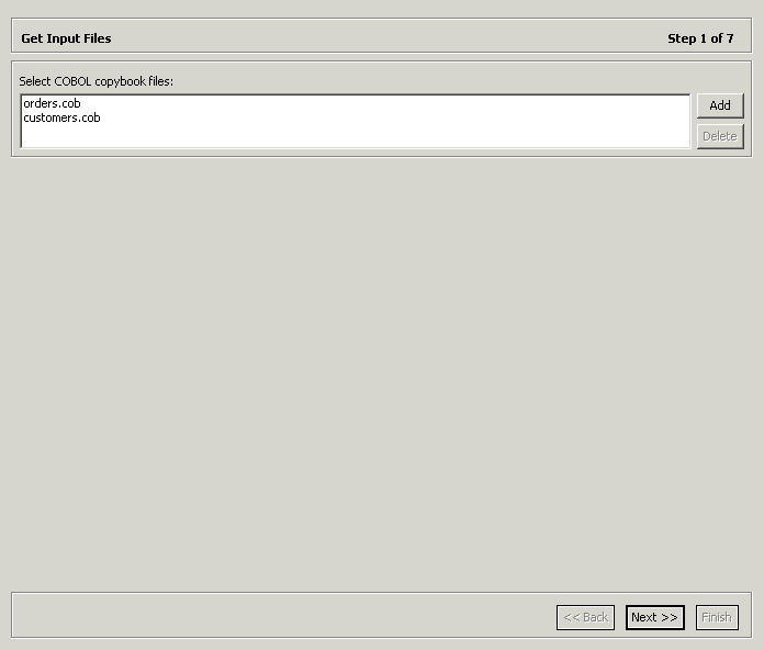The selected metadata files are shown in the import wizard