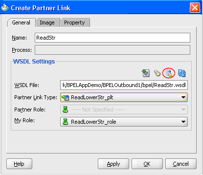 This image shows the Create Partner Link dialog box