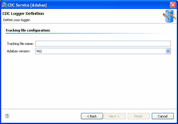 The CDC Logger Definition window