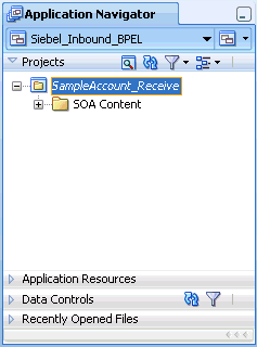 Application Navigator tab