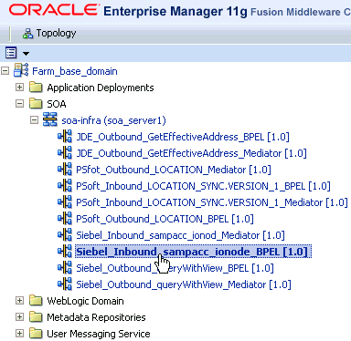 Oracle Enterprise Manager console