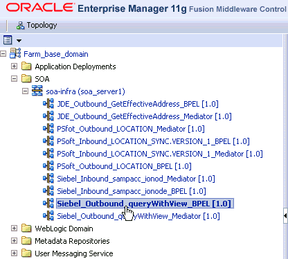 Oracle Enterprise Manager console