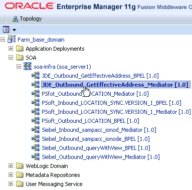 Oracle Enterprise Manager console