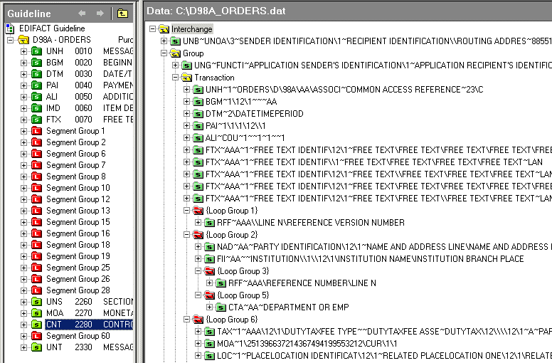 Document editor - the DAT file