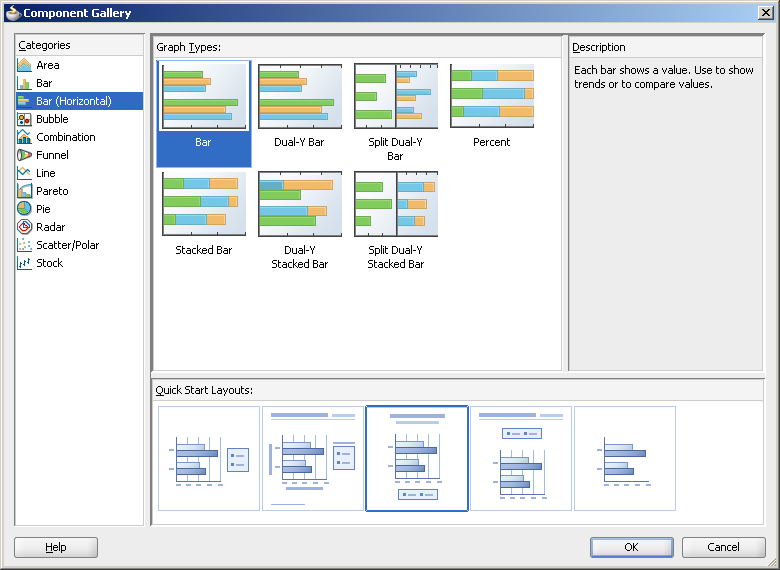 component gallery for horizontal bar graphs.