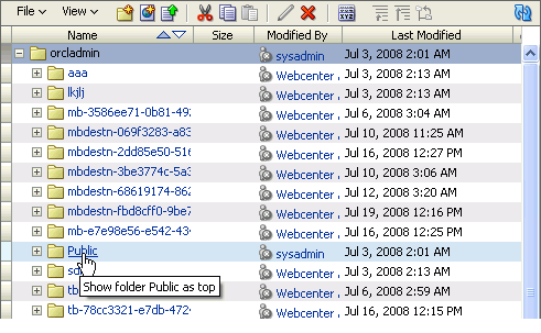 A folder in a Document Library
