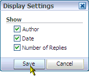 Display Settings dialog box