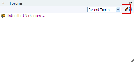 Edit icon in the forums task flow