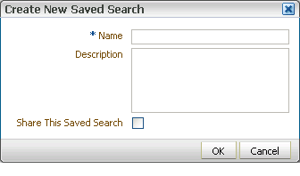 Create New Saved Search dialog box