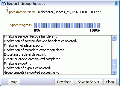 Exporting Group Spaces In Progess