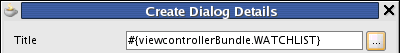 Dialog Details Title Field Using Resource Bundle