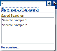 Saved Searches list