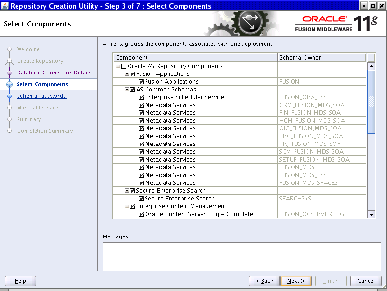 Components Screen. Described in surrounding text.