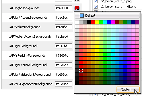 Color Picker for Color Aliases