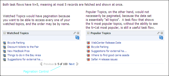 Task flows with more than 5 records