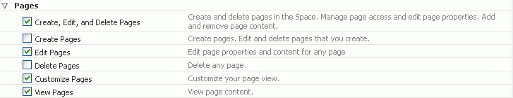Page service permissions required for wiki documents