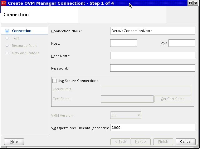 Configure connection properties