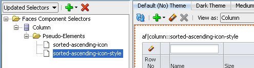 Table Column Pseudo-Elements for Icons
