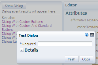 dialog component