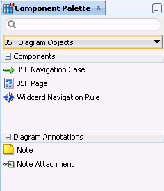 Component Palette contains navigation items