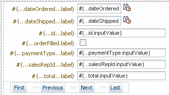 design-time view of form that contains navigation controls