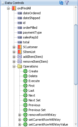 Operations for an accessor returned collection