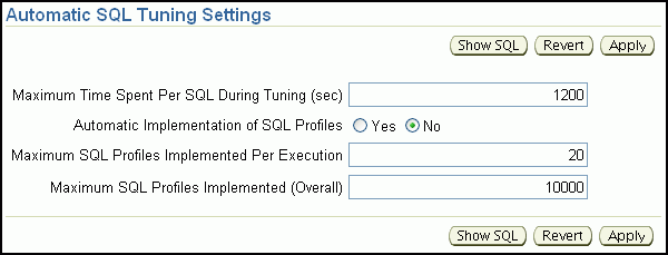 Description of auto_sqltuning_settings.gif follows Description of auto_sqltuning_settings.gif follows