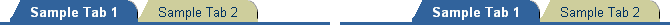 Illustration of left and right tab alignments