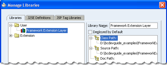 Manage Libraries dialog