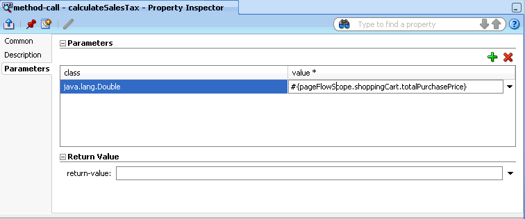 Method parameters in Property Inspector