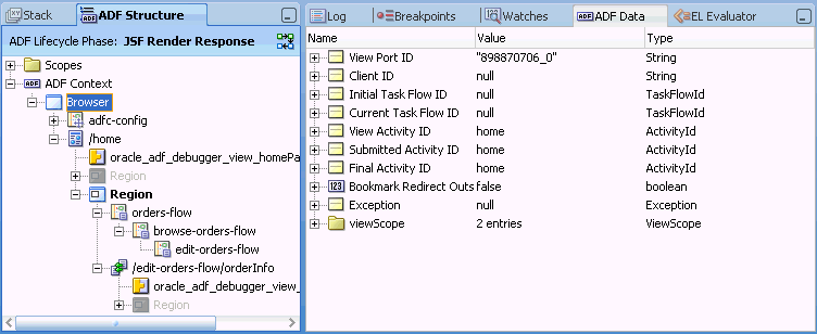 View Port Selected for ADF Data Pane