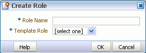 Create Role dialog