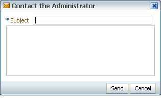 Contact the Administrator dialog box