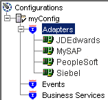 「アダプタ」リストを開いた状態 「アダプタ」リストを開いた状態
