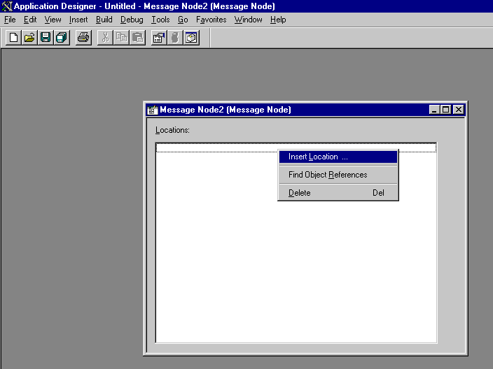 「Message Node」ウィンドウ 「Message Node」ウィンドウ