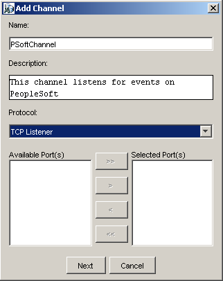 「チャネルの追加」ダイアログ・ボックス 「チャネルの追加」ダイアログ・ボックス