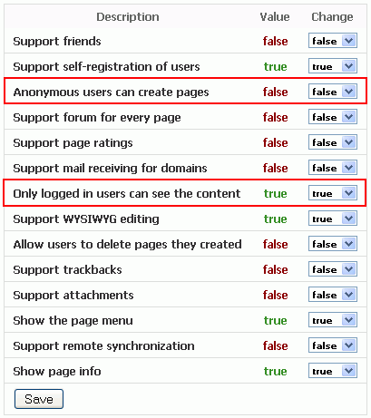 Anonymous Access Setting