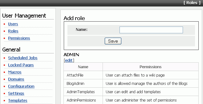 Setting Permissions for a Role