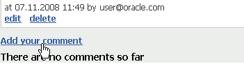 Add Your Comment link on a blog entry Add Your Comment link on a blog entry